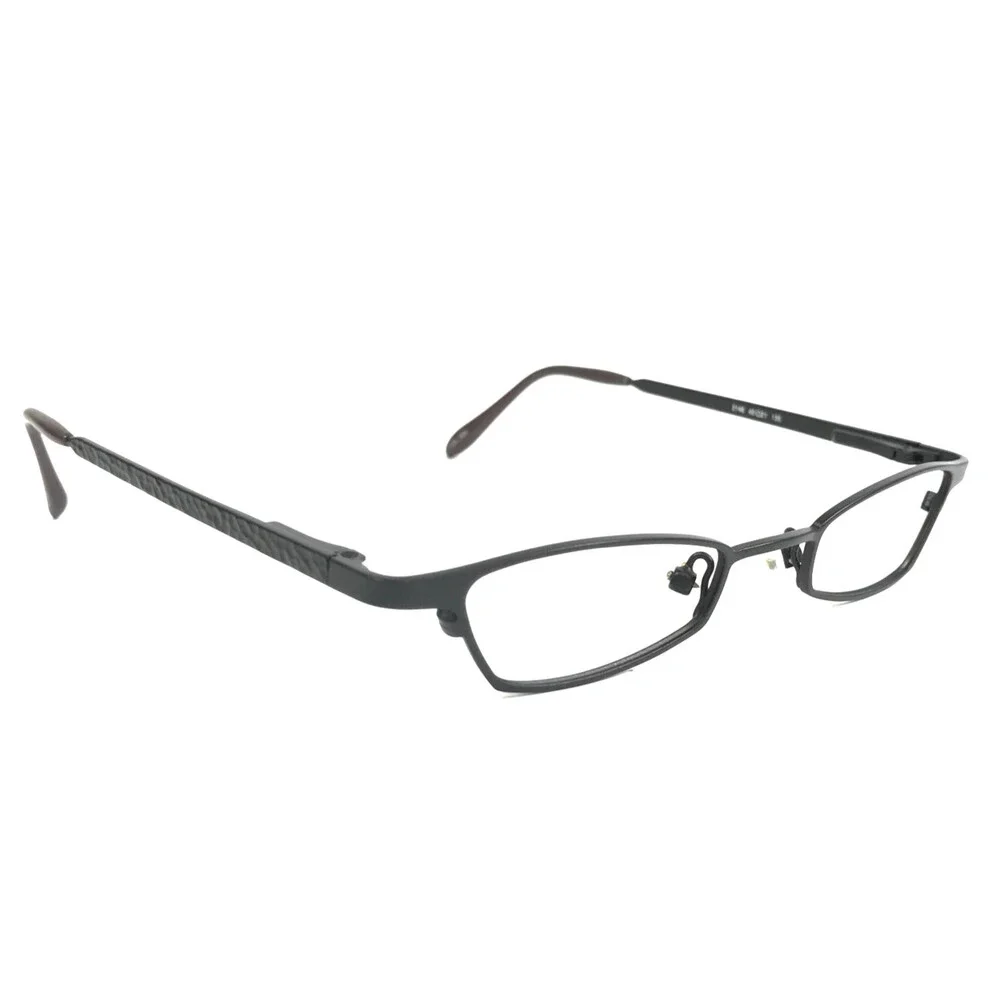 ogi Petite Eyeglasses Frames 2146 COL. 560 Black Rectangle Wire Rim 40-21-135